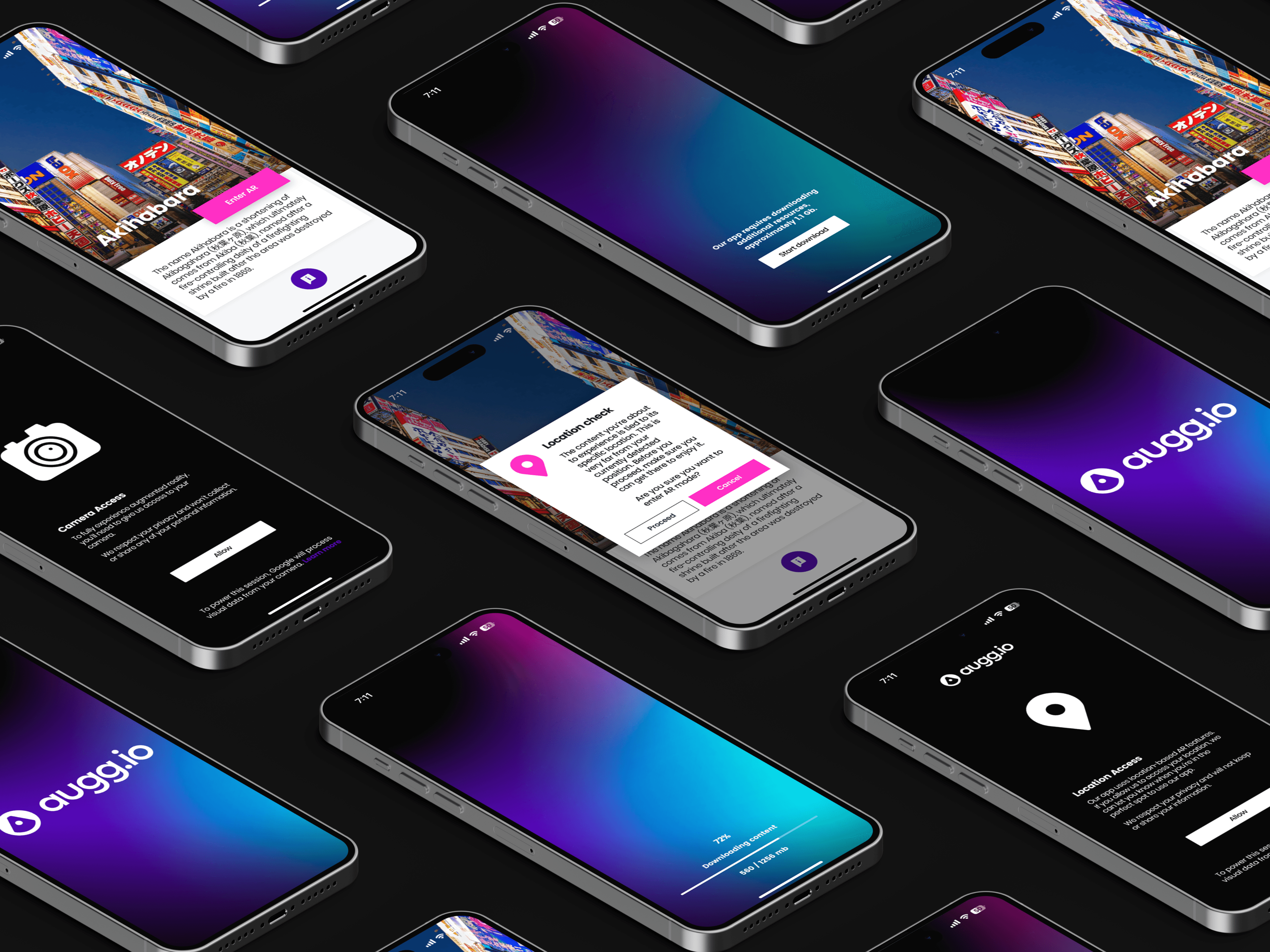 Simple AR app for your Gallery — template screens